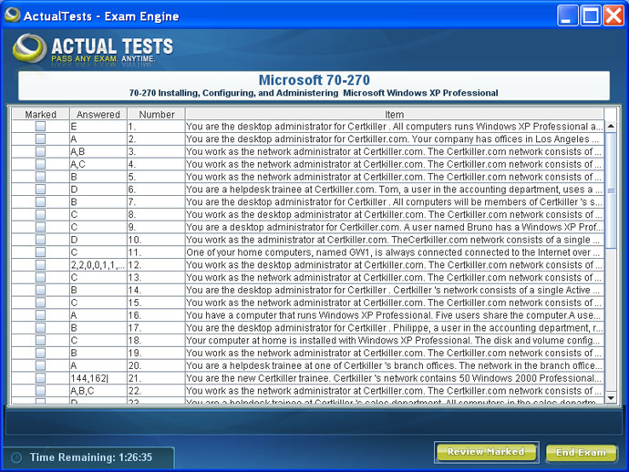 Exam Summary